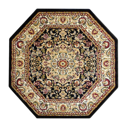Flash Furniture Mersin 5X5 Persian Area Rug, Black