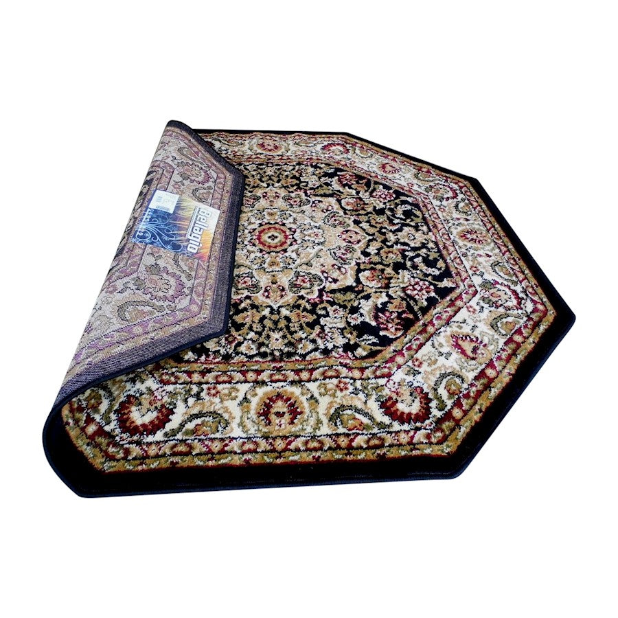 Flash Furniture Mersin 5X5 Persian Area Rug, Black