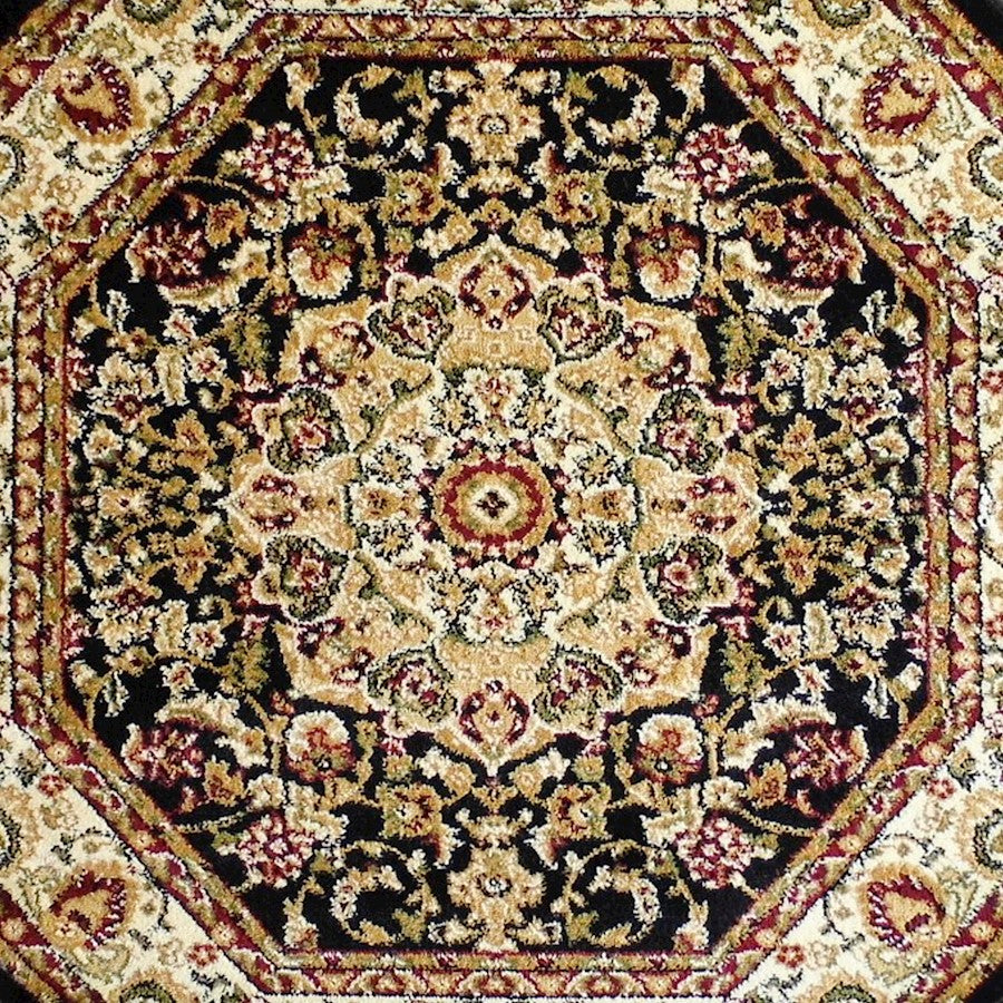Flash Furniture Mersin 5X5 Persian Area Rug, Black