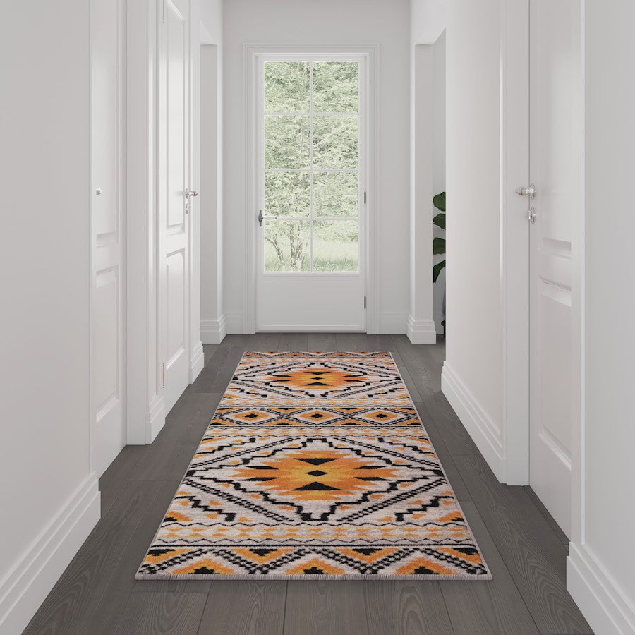 Flash Payson 3' x 10' Area Rug, Orange