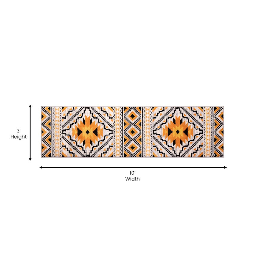 Flash Payson 3' x 10' Area Rug, Orange