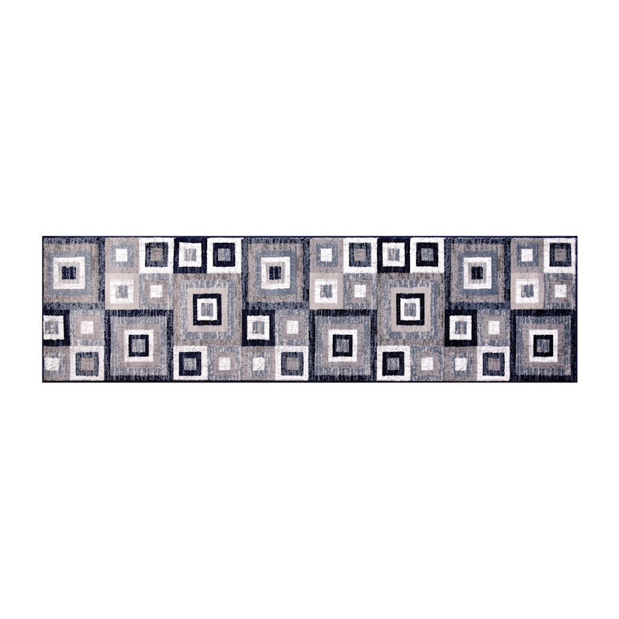 Flash Gideon 2x7 Geometric Rug, Blue