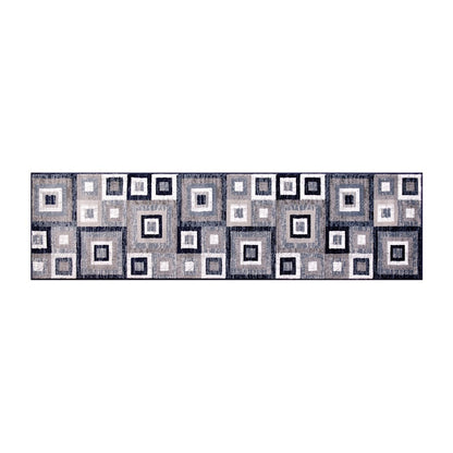 Flash Gideon 2x7 Geometric Rug, Blue