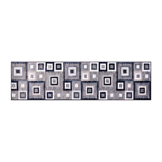 Flash Gideon 2x7 Geometric Rug, Blue