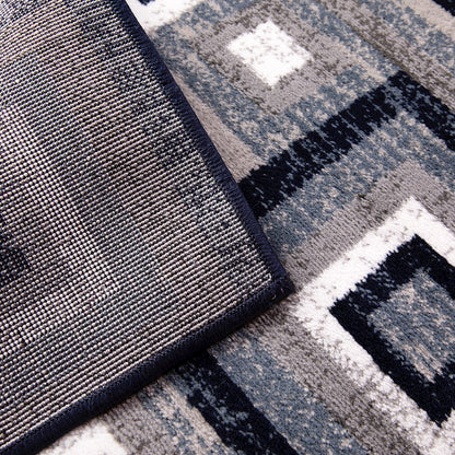 Flash Gideon 2x7 Geometric Rug, Blue