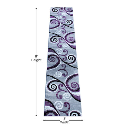 Flash Furniture Valli 2X11 Modern Area Rug, Purple