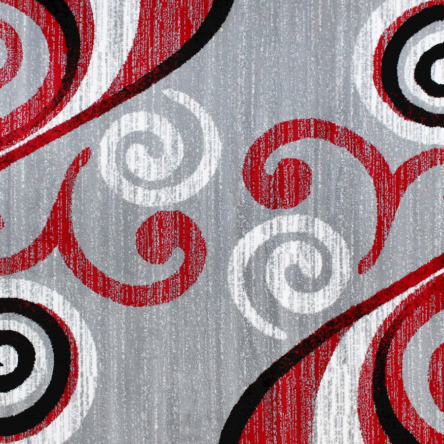 Flash Furniture Valli 2X11 Modern Area Rug, Red