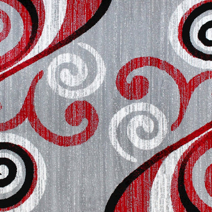 Flash Furniture Valli 2X11 Modern Area Rug, Red