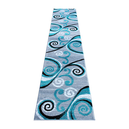 Flash Furniture Valli 2X11 Modern Area Rug, Turquoise