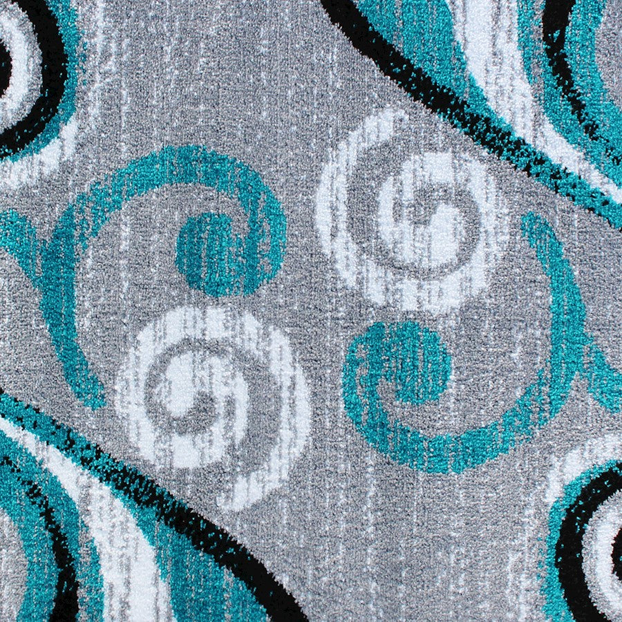 Flash Furniture Valli 2X11 Modern Area Rug, Turquoise