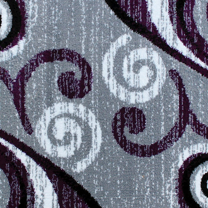 Flash Furniture Valli 2X7 Modern Area Rug, Purple