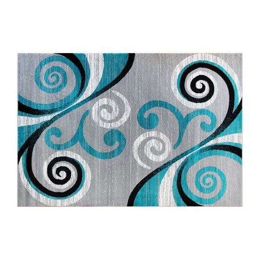 Flash Furniture Valli 5X7 Modern Area Rug, Turquoise