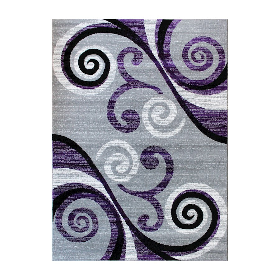 Flash Furniture Valli 6X9 Modern Area Rug, Purple