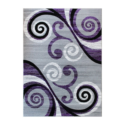 Flash Furniture Valli 6X9 Modern Area Rug, Purple
