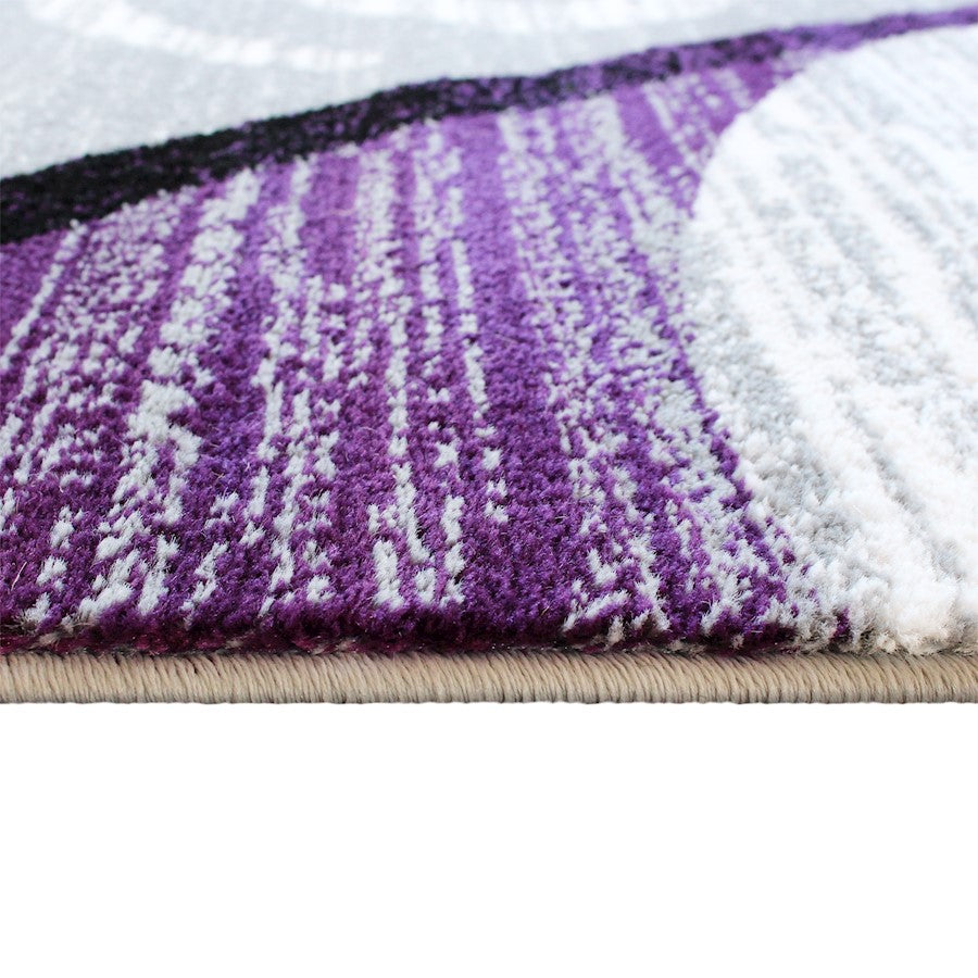 Flash Furniture Valli 6X9 Modern Area Rug, Purple