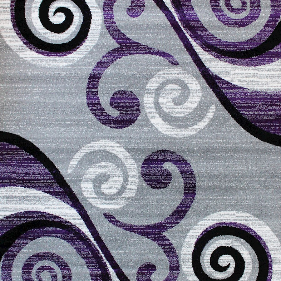 Flash Furniture Valli 6X9 Modern Area Rug, Purple