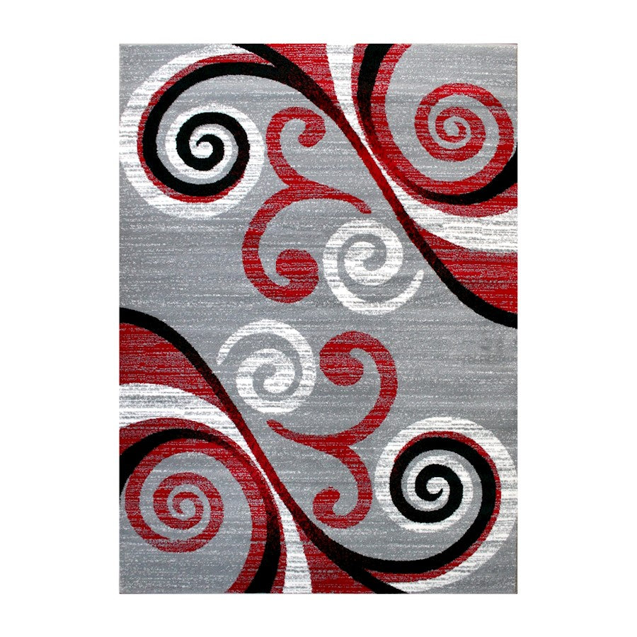 Flash Furniture Valli 6X9 Modern Area Rug, Red