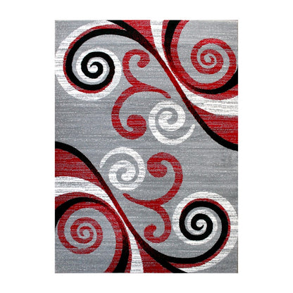 Flash Furniture Valli 6X9 Modern Area Rug, Red