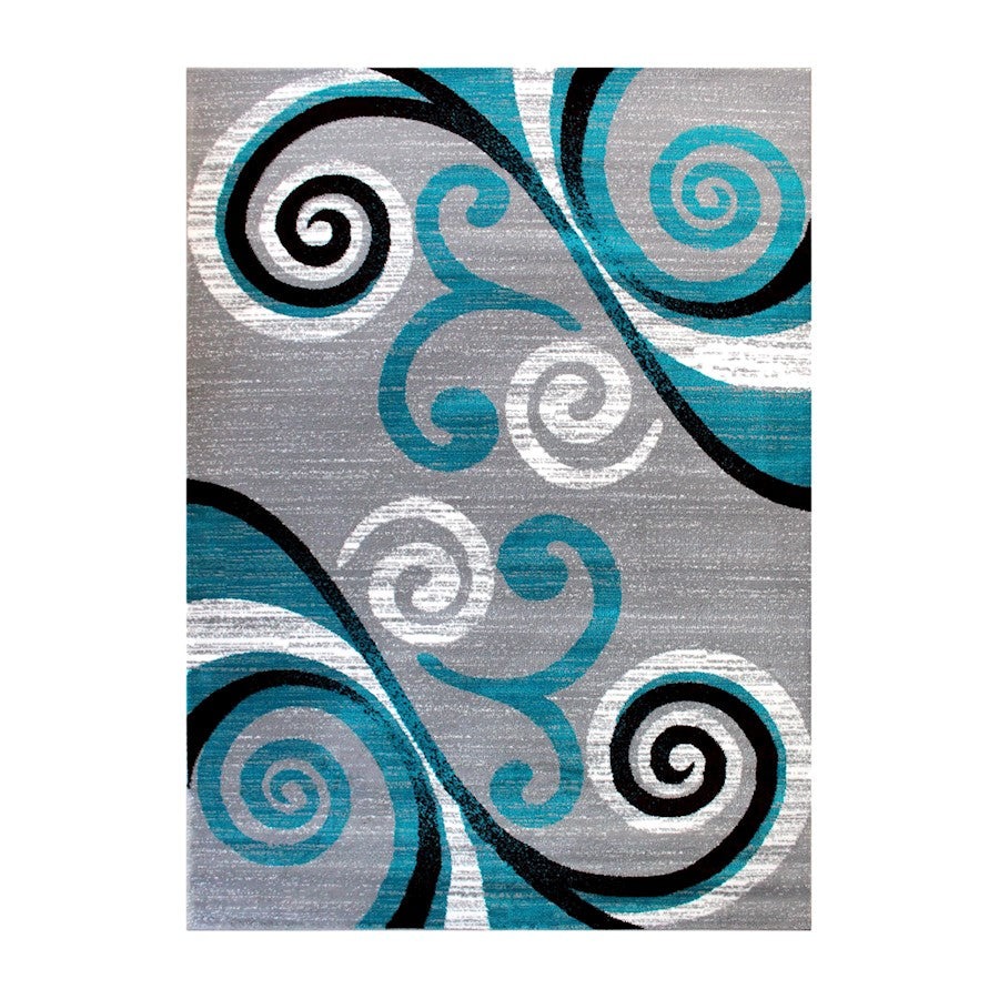 Flash Furniture Valli 6X9 Modern Area Rug, Turquoise