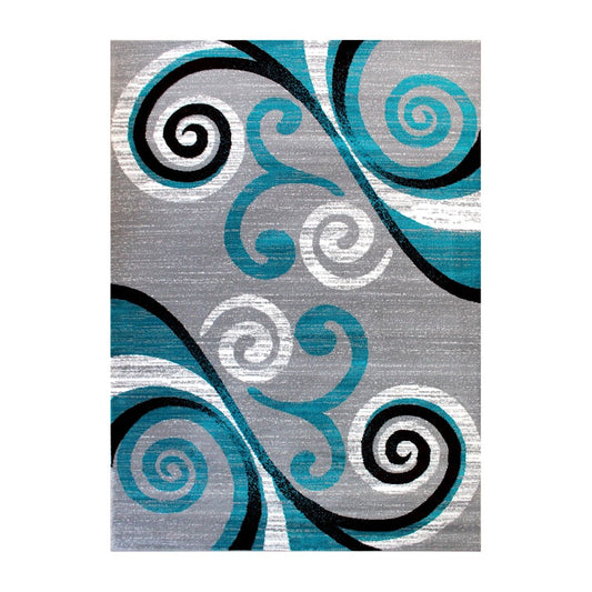 Flash Furniture Valli 6X9 Modern Area Rug, Turquoise