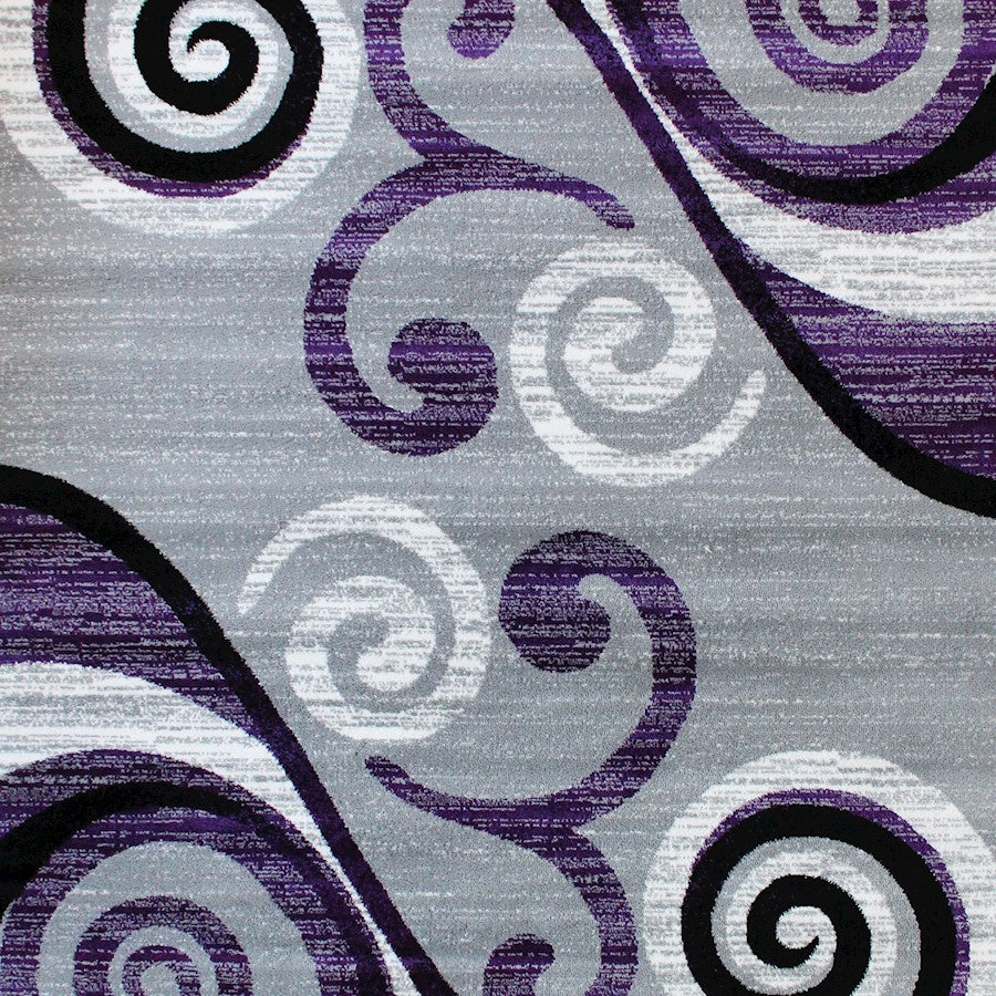 Flash Furniture Valli 8X10 Modern Area Rug, Purple