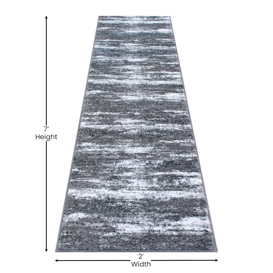 Flash Furniture Marian 2' X 7' Area Rug, Grey