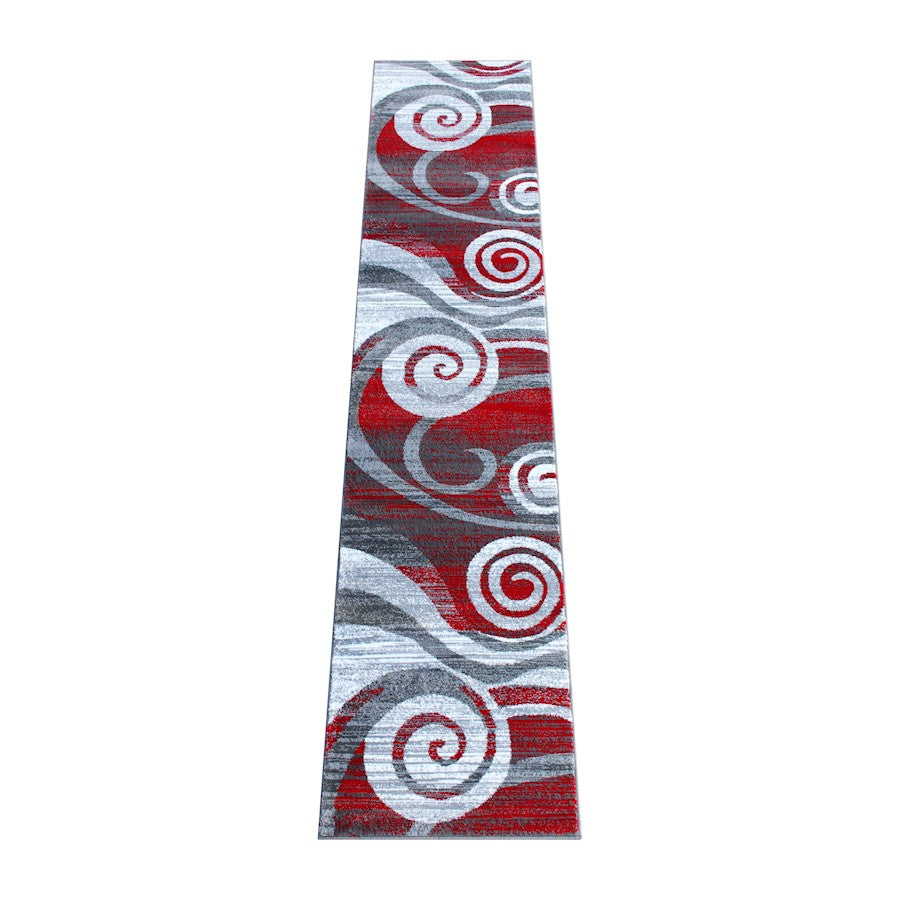 Flash Furniture Cirrus 2X11 Swirl Area Rug, Red