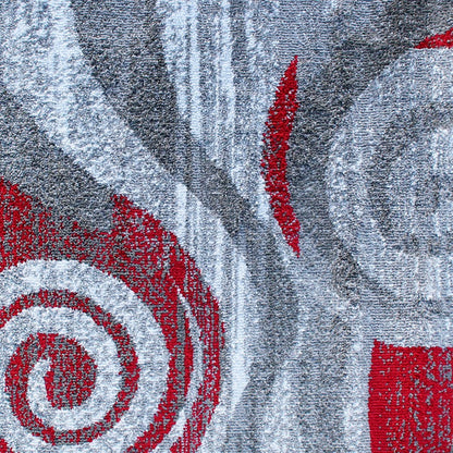 Flash Furniture Cirrus 2X11 Swirl Area Rug, Red