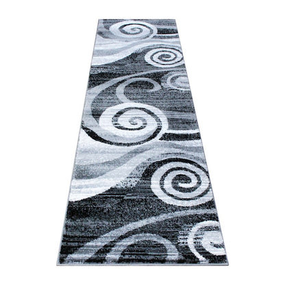 Flash Furniture Cirrus 2X7 Swirl Area Rug, Grey