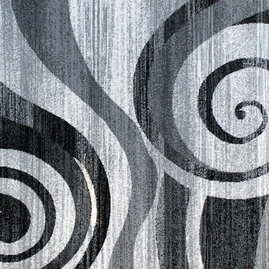 Flash Furniture Cirrus 2X7 Swirl Area Rug, Grey