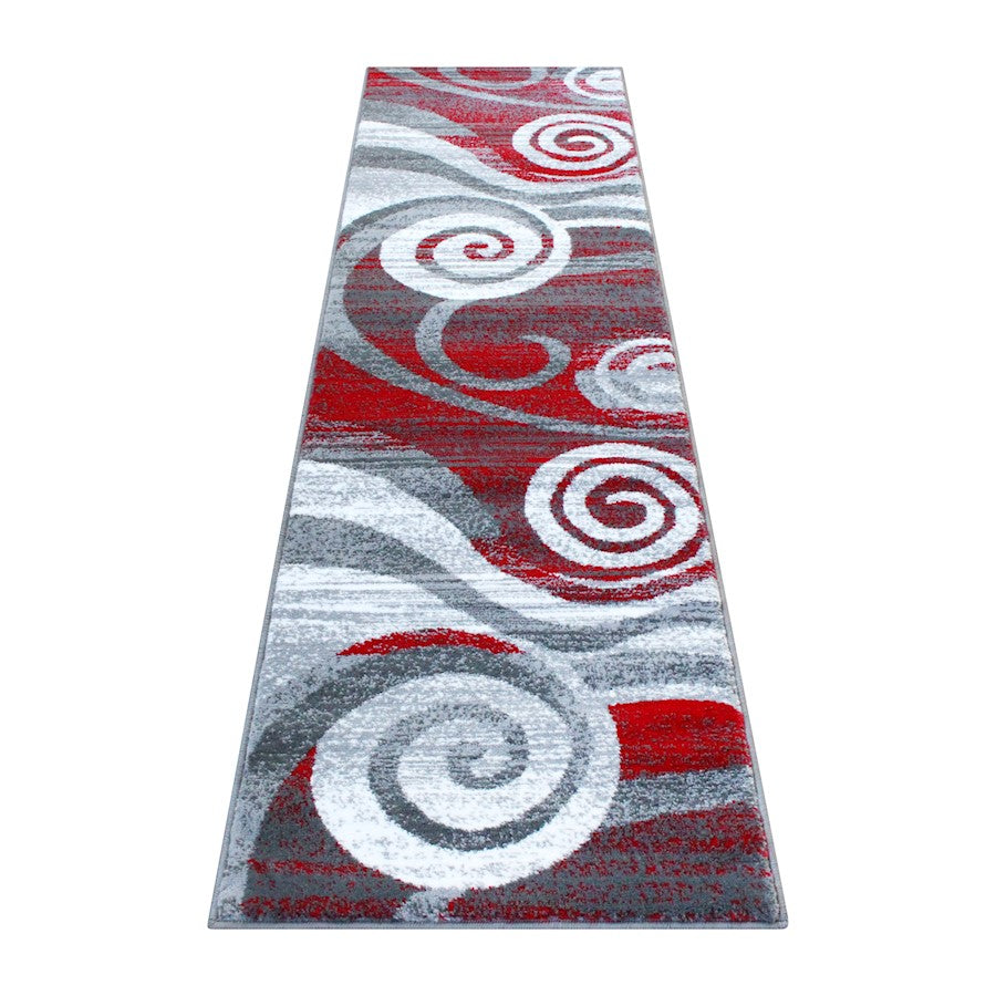 Flash Furniture Cirrus 2X7 Swirl Area Rug, Red