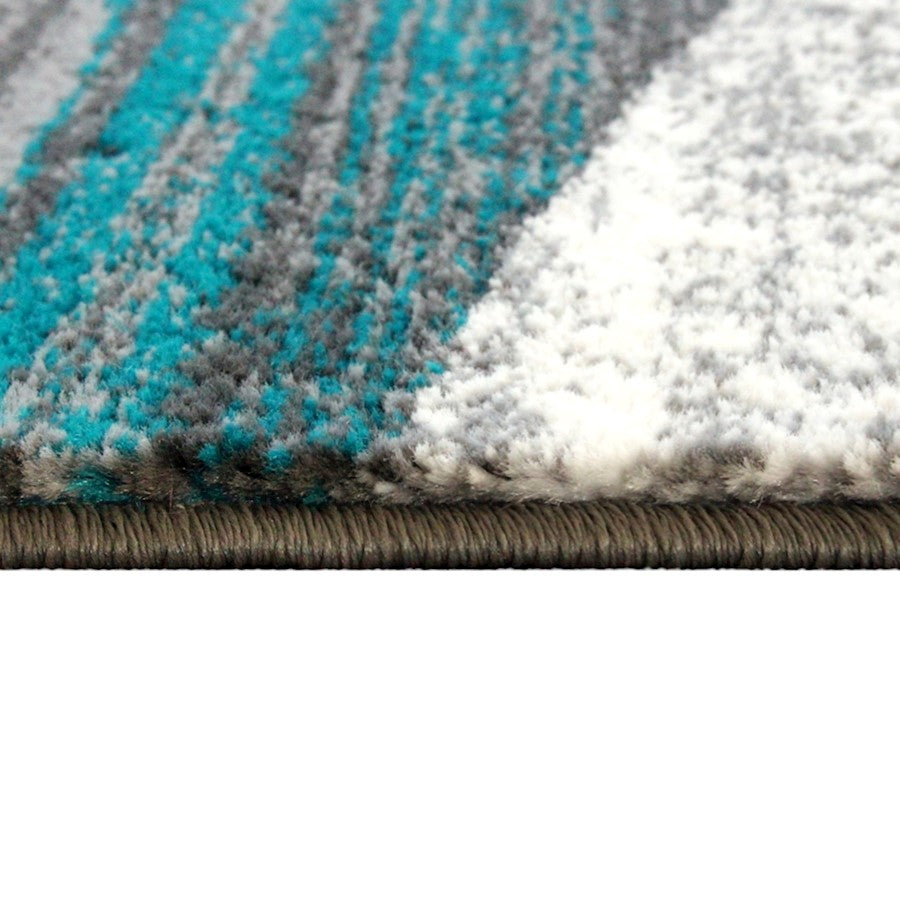 Flash Furniture Cirrus 8X10 Swirl Area Rug, Turquoise