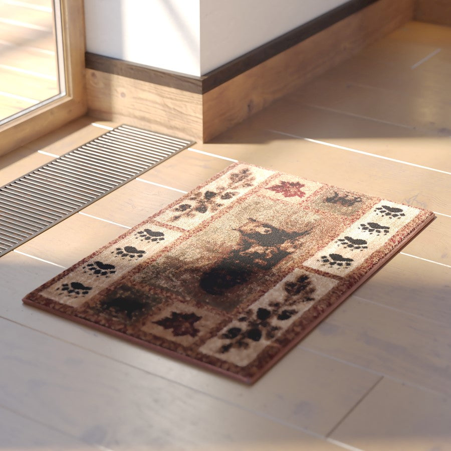 Flash Furniture Vassa 2X3 Bear-Cubs Area Rug, Brown