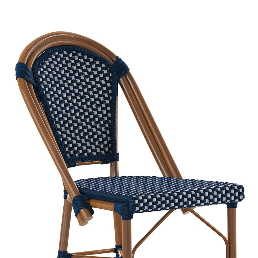 Flash Bordeaux 26" French Counter Stool, NV/WH