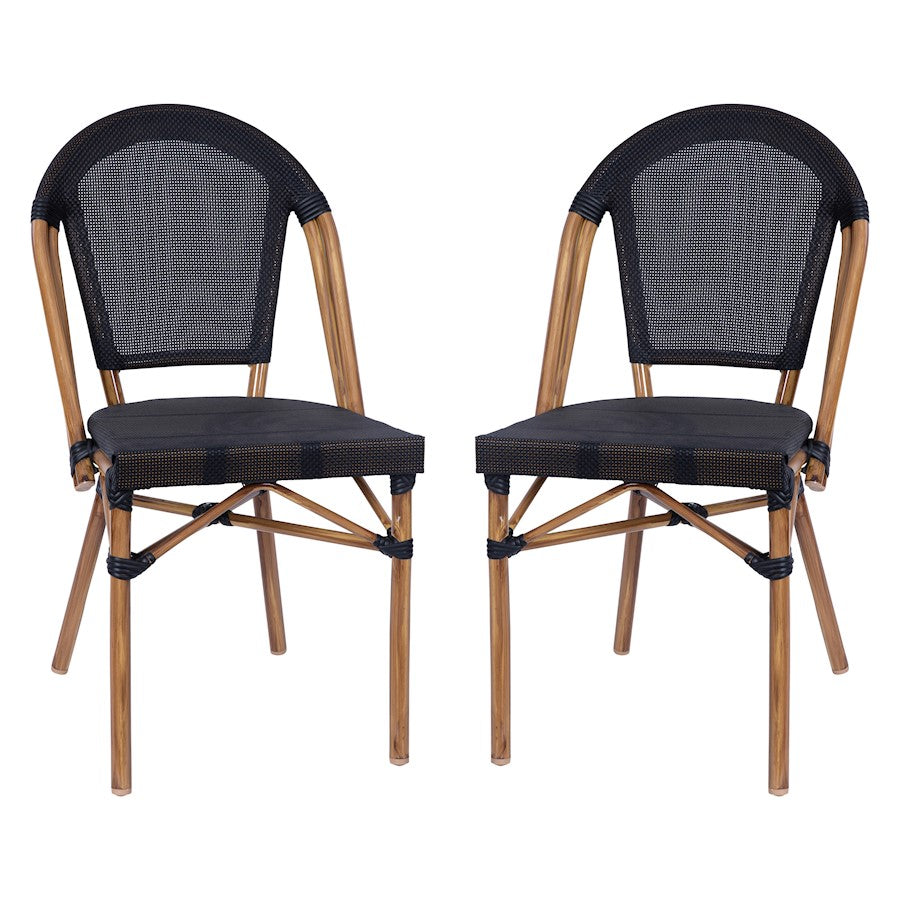 Flash Marseille French Cafe Chair, Black