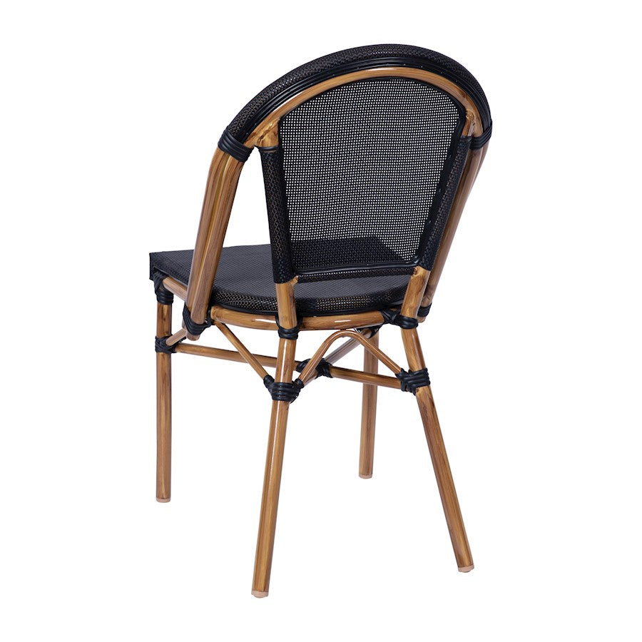 Flash Marseille French Cafe Chair, Black