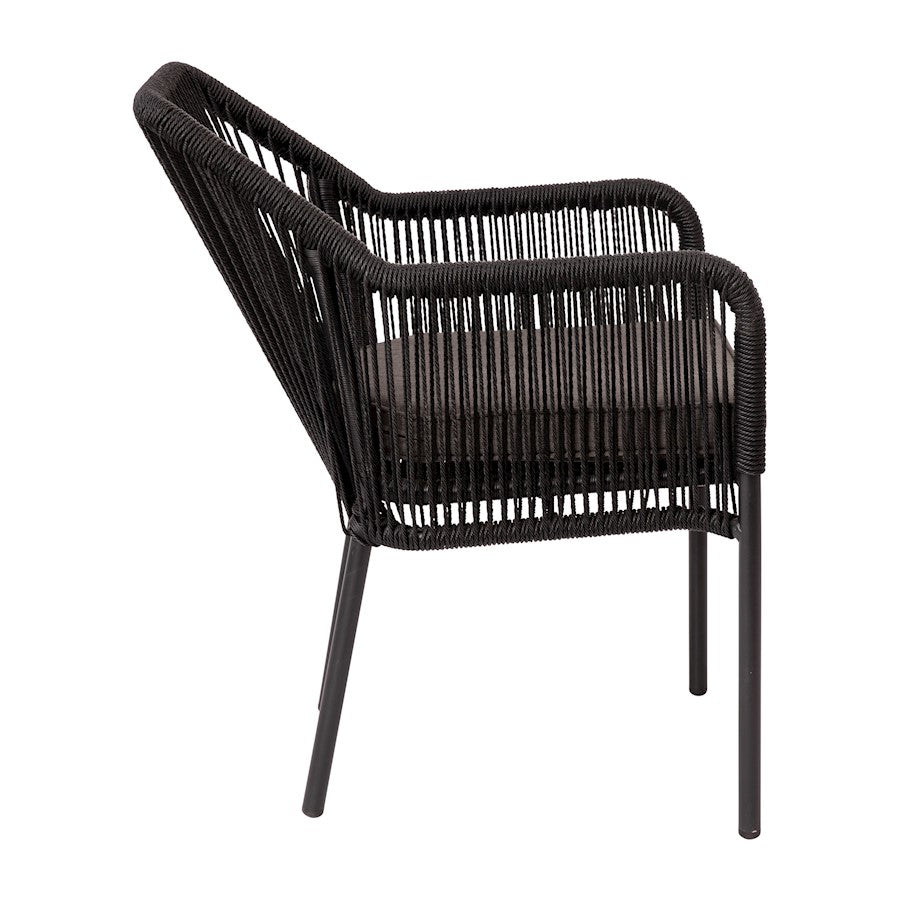 Flash Furniture Kallie Patio Chairs, Set Of 2, Black