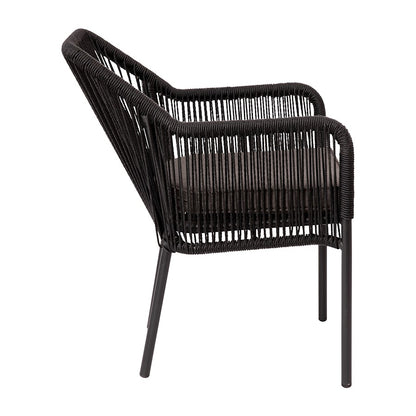 Flash Furniture Kallie Patio Chairs, Set Of 2, Black