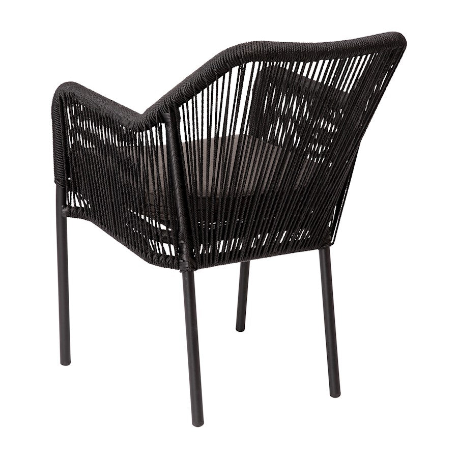 Flash Furniture Kallie Patio Chairs, Set Of 2, Black