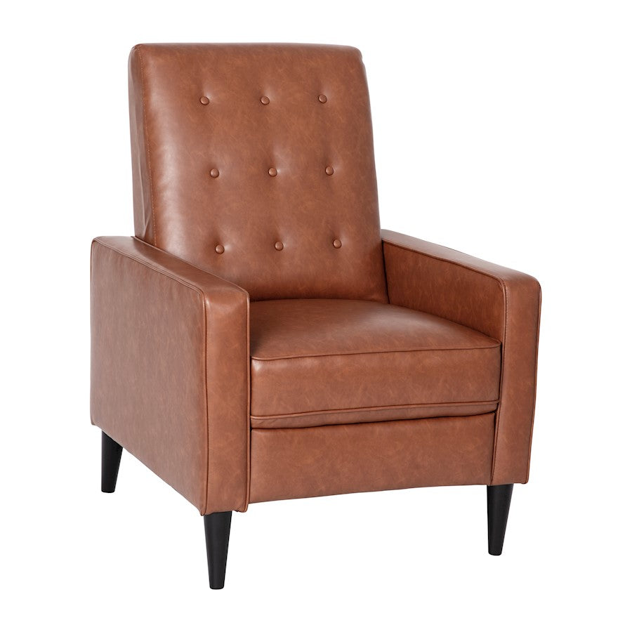 Flash Furniture Ezra Pushback Recliner, Cognac Brown