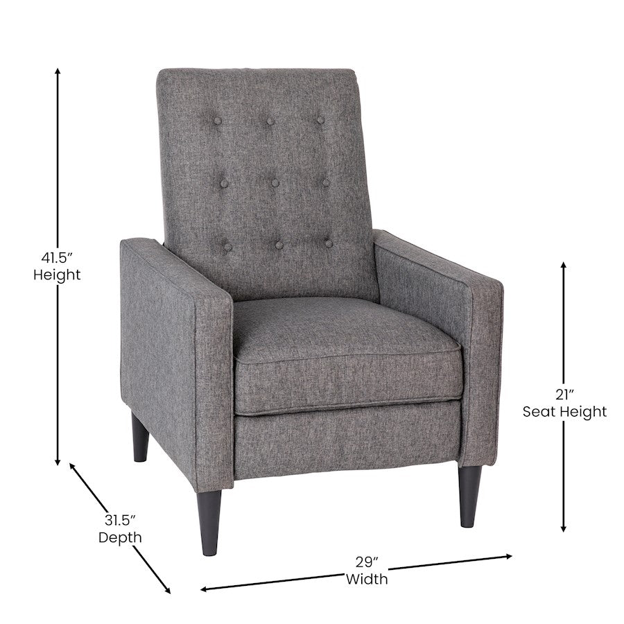 Flash Furniture Ezra Pushback Recliner, Gray