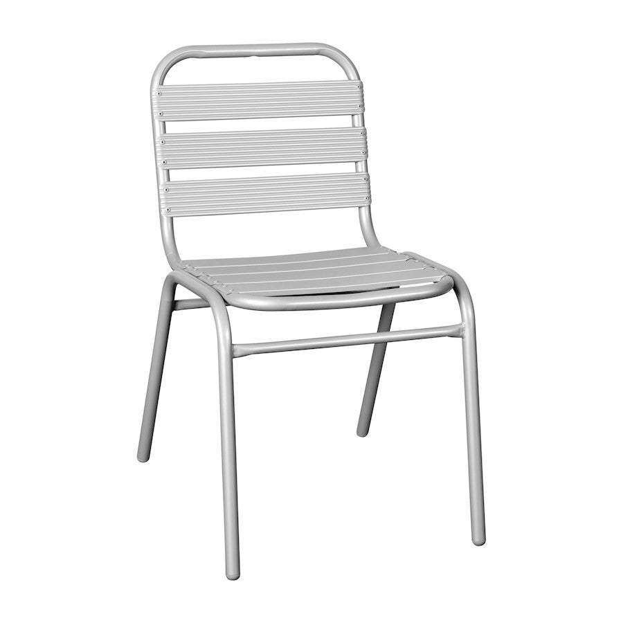 Flash Lila Slat Back Chair, Silver