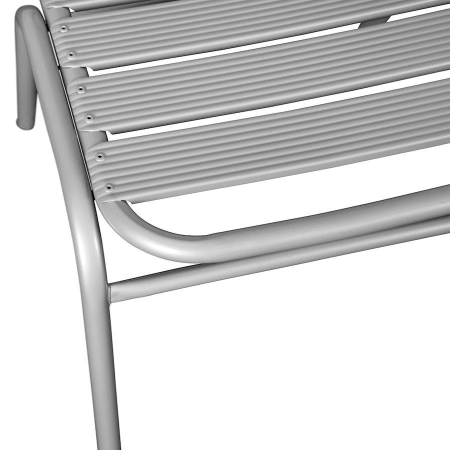 Flash Lila Slat Back Chair, Silver