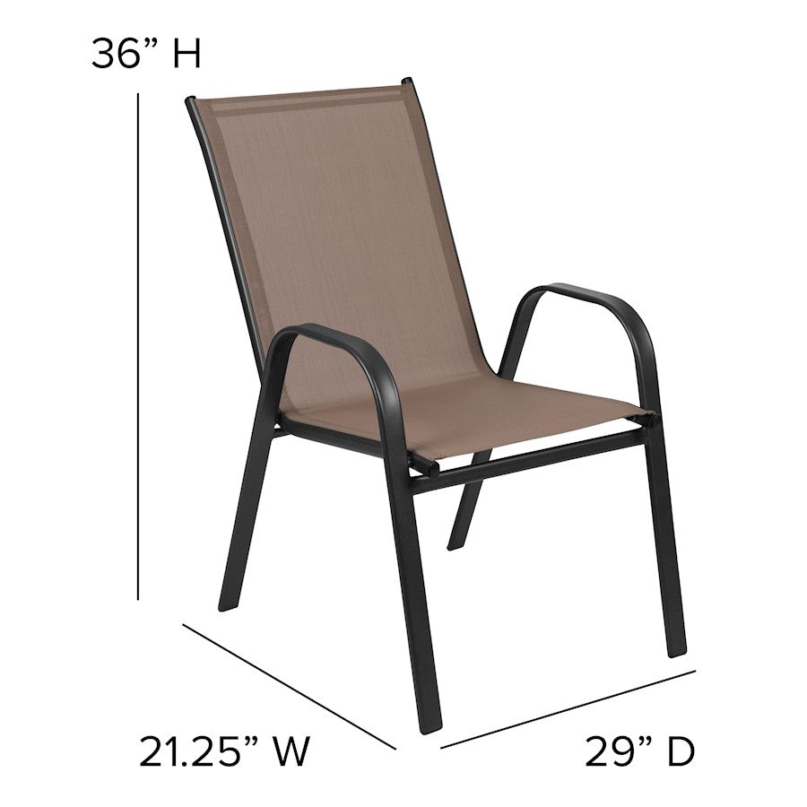 Flash Furniture Brazos 7 PC Patio, Table/4 Chairs, BN