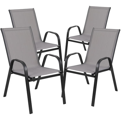 Flash Furniture Brazos 5 PC Patio, Table/4 Chairs, GY