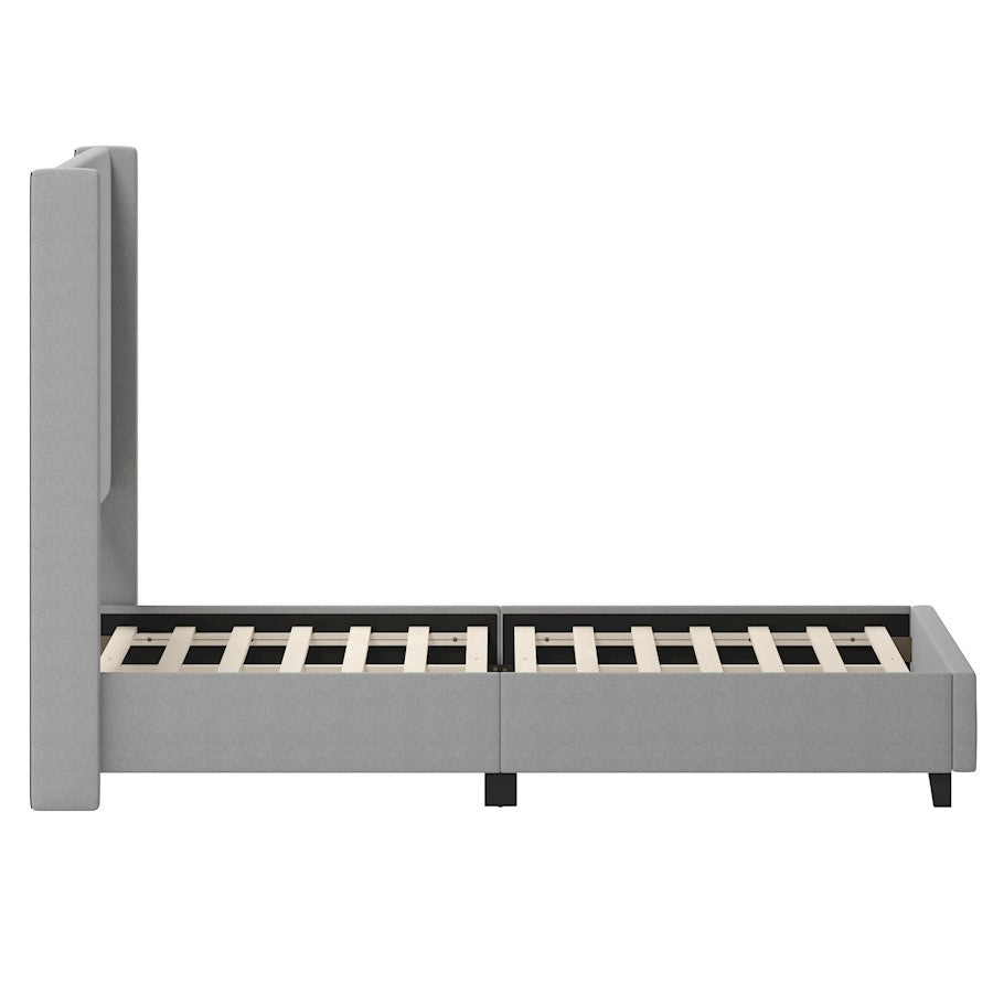 Flash Furniture Quinn King Size Platform Bed/Headboard, Gray