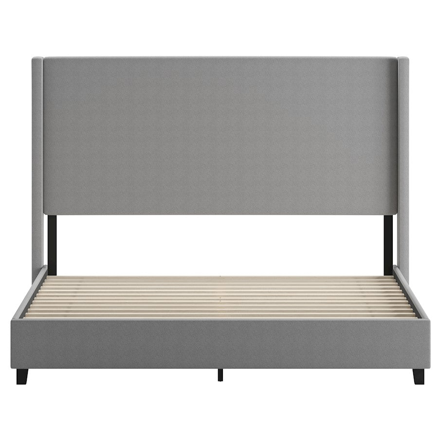 Flash Furniture Quinn King Size Platform Bed/Headboard, Gray