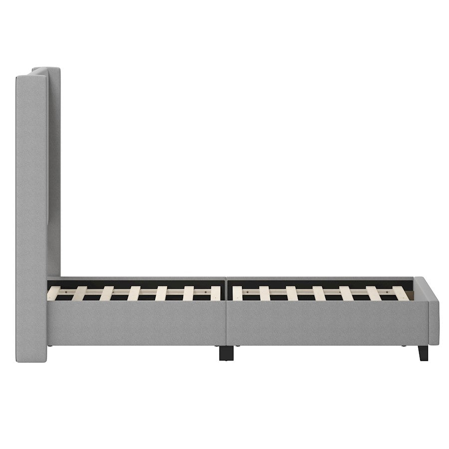 Flash Furniture Quinn Queen Size Platform Bed/Headboard, Gray