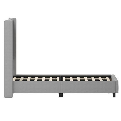 Flash Furniture Quinn Queen Size Platform Bed/Headboard, Gray