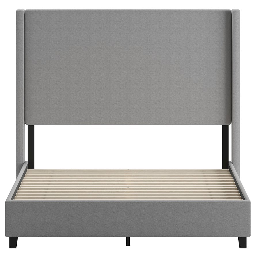 Flash Furniture Quinn Queen Size Platform Bed/Headboard, Gray
